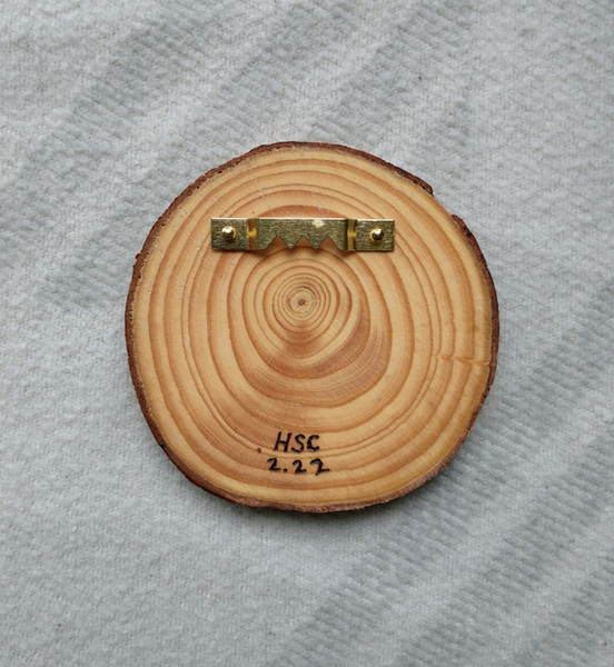 Yellow Bell - Wood Slice Ornament