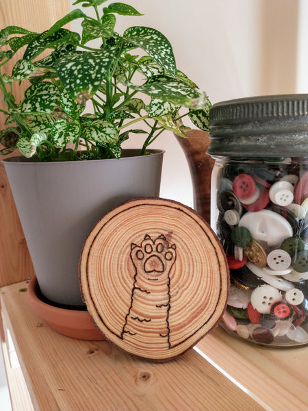 Cat Paws - Wood Slice Coasters