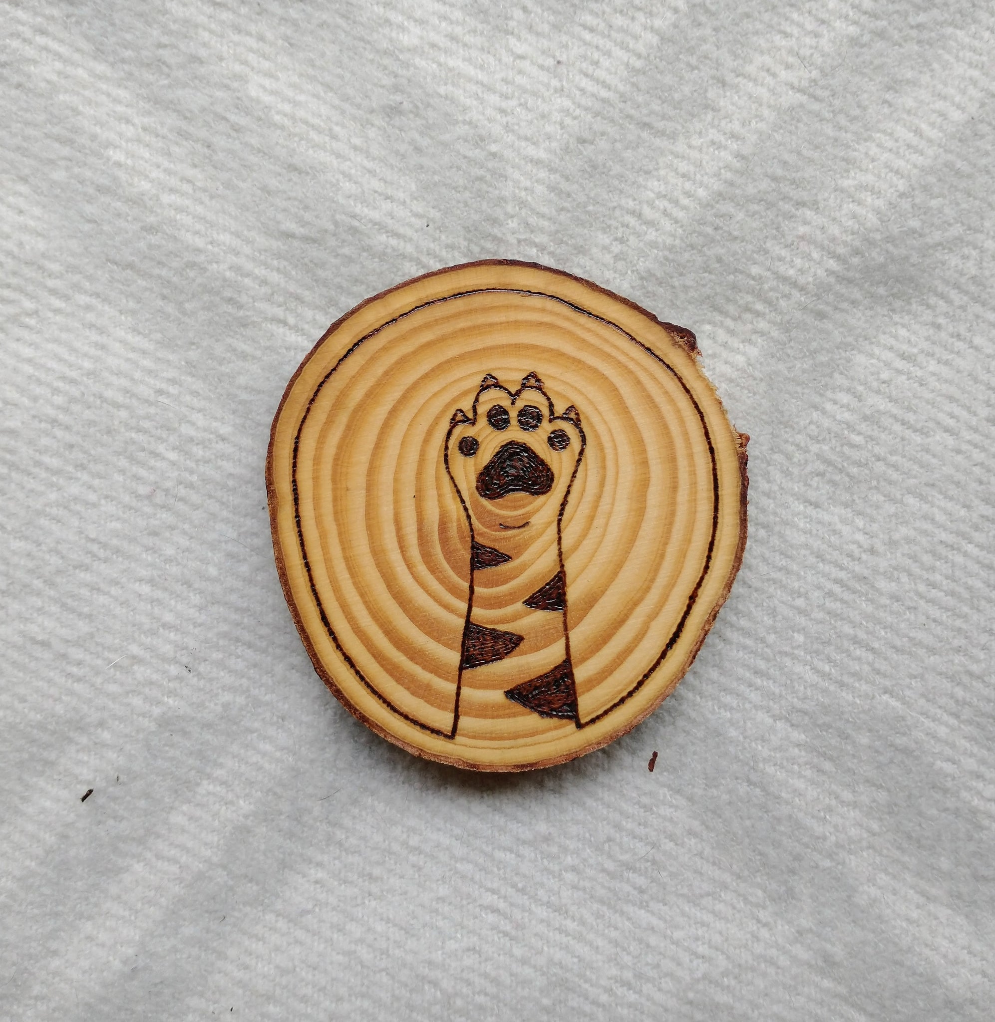 Cat Paws Wood Slice Coasters Honeysuckle Supply Co