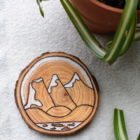 The Three Sisters - White - Wood Slice Ornament