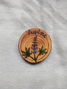 Lupine - Wood Slice Ornament