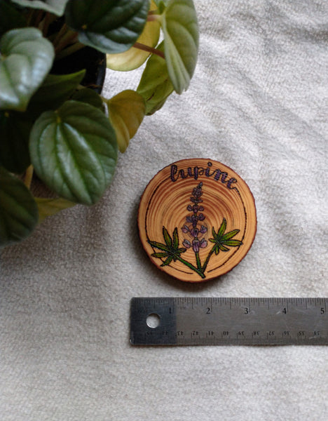 Lupine - Wood Slice Ornament